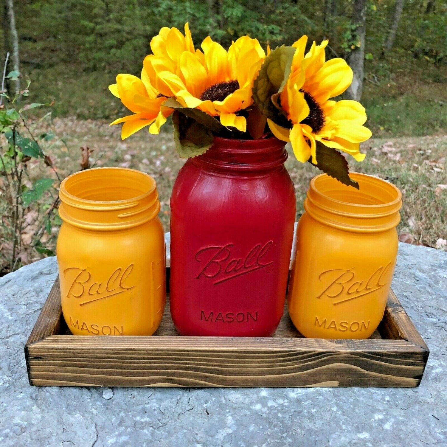 Mason Jar Fall Centerpiece, Table Centerpiece, Autumn Centerpiece Handmade Decor