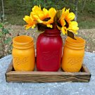 Mason Jar Fall Centerpiece, Table Centerpiece, Autumn Centerpiece Handmade Decor
