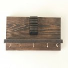 Handmade Wooden Mail and Key Entryway Organizer Color Choice Options
