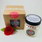 Rose Bouquet Scented I Love You Coconut Wax 8oz Mason Jar Candle with Gift Box