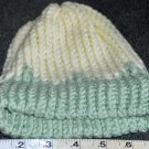 Adorable Multi Colored Hand Knit Stocking Cap. Crafted in USA Mint Cream White