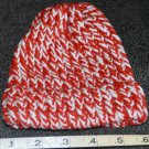 Adorable Multi Colored Hand Knit Stocking Cap. Crafted in USA Red White Mix