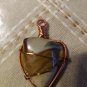 Copper and desert jasper pendant