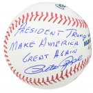 Pete Rose Signed President Trump Make America Great Again MLB Baseball JSA
