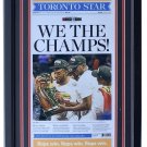 Toronto Raptors NBA Champs Framed 6/14/19 Toronto Star Newspaper Photo Cover