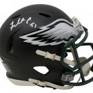 Fletcher Cox Signed Philadelphia Eagles Matte Black Mini Speed Rep Helmet JSA