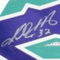 Karl Malone Utah Signed Custom White Basketball Stat Jersey BAS
