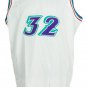 Karl Malone Utah Signed Custom White Basketball Stat Jersey BAS