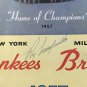 Roy Campanella Signed 1957 World Series Program BAS LOA