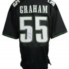 Brandon Graham Signed Black Custom Pro-Style Football Jersey JSA