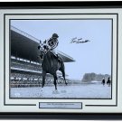 Ron Turcotte Signed Framed 16x20 Secretariat Belmont Stakes Photo JSA