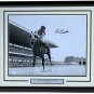 Ron Turcotte Signed Framed 16x20 Secretariat Belmont Stakes Photo JSA