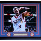 Allen Iverson Signed Framed Philadelphia 76ers 16x20 Photo The Answer PSA