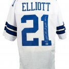 Ezekiel Elliott Signed Custom White Pro-Style Football Jersey BAS
