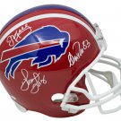 Kelly Reed Thomas Triple Signed Bills Full Size Throwback Replica Helmet JSA