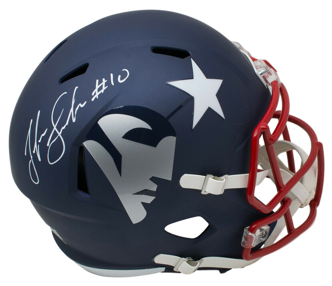 Josh Gordon Patriots Signed Full Size AMP Speed Replica Helmet JSA