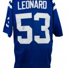 Darius Leonard Signed Custom Blue Pro Style Football Jersey JSA