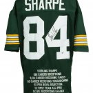 Sterling Sharpe Signed Custom Green Pro-Style Football Stat Jersey BAS