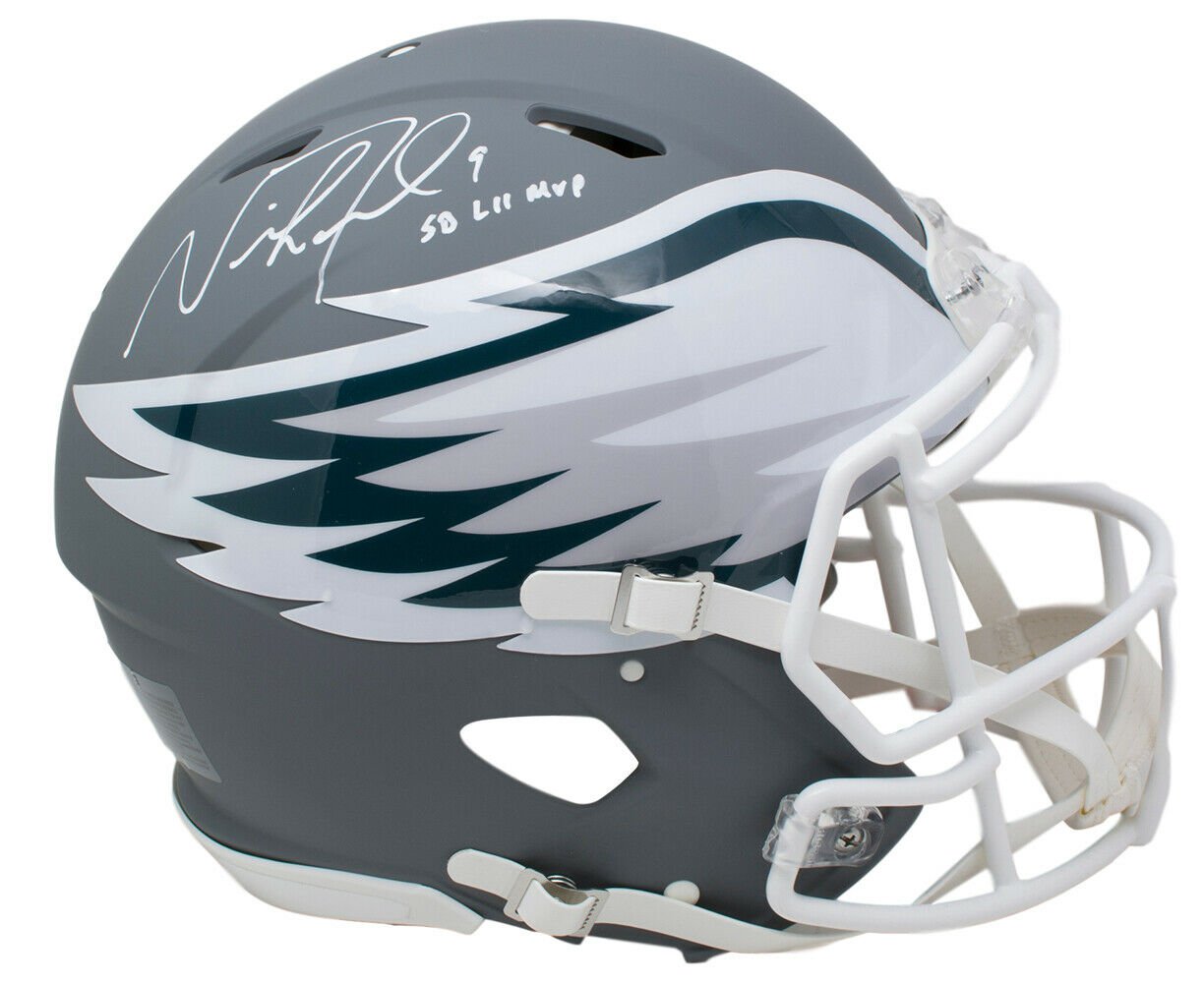 Nick Foles Signed Eagles Full Size AMP Speed Auth Helmet SB LII MVP