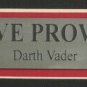 Dave Prowse Signed Framed 8x10 Star Wars Darth Vader w/ Palpatine Photo Steiner