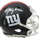 Lawrence Taylor Signed Giants Mini Matte Black Speed Replica Helmet JSA