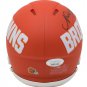 Nick Chubb Signed Cleveland Browns Mini AMP Speed Replica Helmet JSA