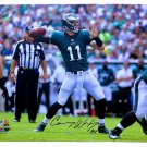 Carson Wentz Signed Stretched Eagles 30x24 First Touchdown Pass Canvas Fanatics