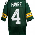 Brett Favre Signed Green Pro-Style Custom Football Jersey Gunslinger Favre COA