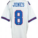 Daniel Jones Signed Custom White Pro-Style Football Jersey BAS P40736