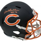 Dick Butkus Signed Bears Full Size Matte Black Speed Replica Helmet HOF 79 JSA