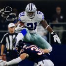 Ezekiel Elliott Signed Dallas Cowboys 16x20 Hurdle Photo BAS