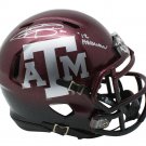Johnny Manziel Signed Texas A&M Aggies Mini Speed Two Tone Helmet Inscribed JSA