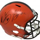 Josh Gordon Jarvis Landry Signed Browns Full Size Replica Speed Helmet JSA