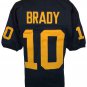 Tom Brady Custom Blue College Football Jersey Size XL