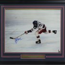 Mike Eruzione Signed Framed 16x20 1980 USA Hockey Miracle On Ice Photo Leaf+SI