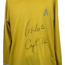 William Shatner Signed Star Trek Captain Kirk Costume Shirt w/Captain Insc JSA