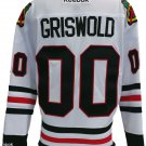 Chevy Chase Griswold Christmas Vacation Blackhawks Reebok Premier Jersey Medium