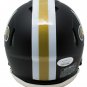 Alvin Kamara Signed New Orleans Saints Matte Black Speed Mini Helmet JSA