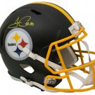 James Conner Signed Steelers Full Size Matte Black Speed Replica Helmet Fanatics