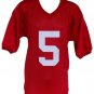 Christian McCaffrey Custom Red Football Jersey Size XL