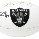 Josh Jacobs Signed Oakland Raiders Logo Football BAS