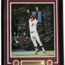 1980 Philadelphia Phillies Multi Signed Framed 16x20 Photo w/ 24 Sigs Fanatics