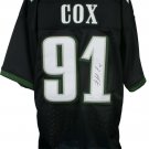 Fletcher Cox Signed Black Custom Pro-Style Football Jersey JSA