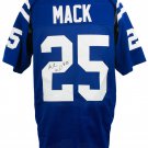 Marlon Mack Signed Custom Blue Pro Style Football Jersey JSA