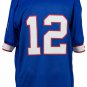 Jim Kelly Signed Custom Blue Football Jersey JSA