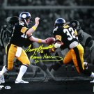 Terry Bradshaw Franco Harris Signed Pittsburgh Steelers 16x20 Photo Beckett BAS