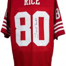 Jerry Rice Signed Custom Red Football Jersey TriStar