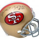 Joe Montana Jerry Rice Signed San Francisco 49ers Full Size Replica Helmet JSA
