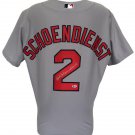 Red Schoendienst Signed Cardinals Authentic Majestic Gray Jersey BAS