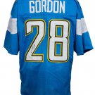 Melvin Gordon Signed Custom Light Blue Pro-Style Football Jersey JSA